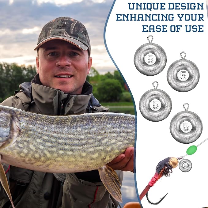 24 Pieces Fishing Disc Sinkers Weights Disc Sinker Fishing Sinkers Weights for Saltwater Catfishing Trolling Surf Tackle