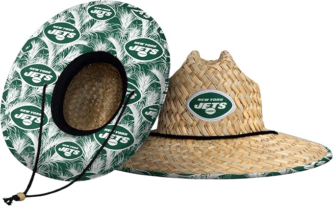 FOCO Men's NCAA College Team Logo Floral Straw Sun Hat