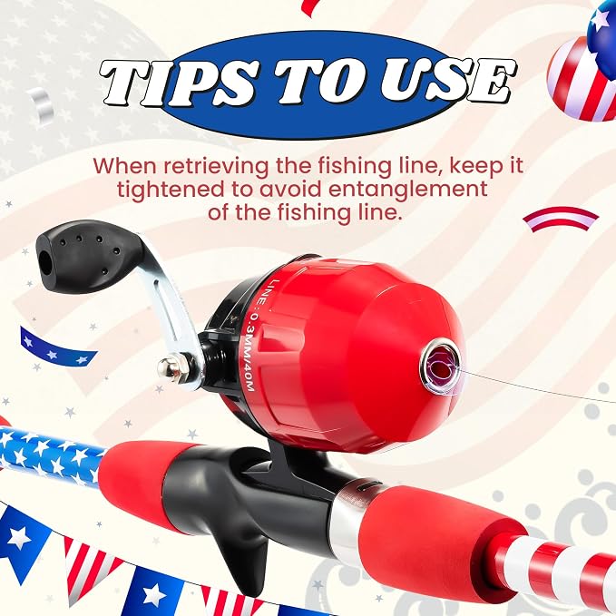 Kids Fishing Pole, Portable Telescopic Kids Fishing Poles for Boys Girls Youth, Fishing Rod and Reel Combo