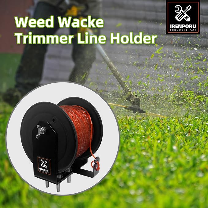 Adjustable Width (4.65"-9.54") Weed Wacker Trimmer Line Holder,Line Spool Rack,Supports 3 & 5 Pound Spools,with Mounting Hardware,for Landscape Trailer Organization Accessories