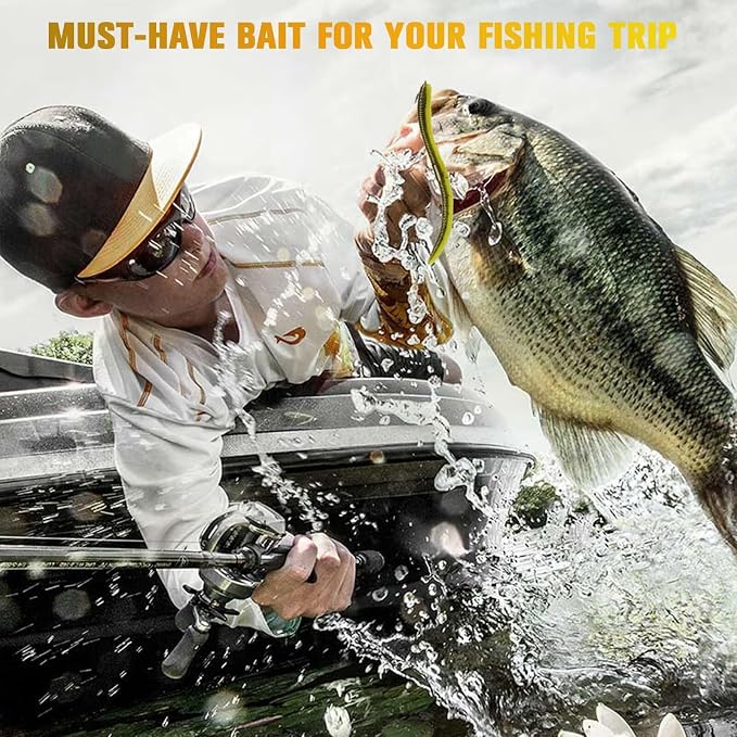 Dovesun Wacky Worm for Bass Trout Fishing Worms Kit with Soft Plastic Baits, Weedless Hooks, Bass Hooks,Weedless Jig Head, Wacky Rig Tool, O-Rings, Weight 152Pcs/131Pcs/50Pcs