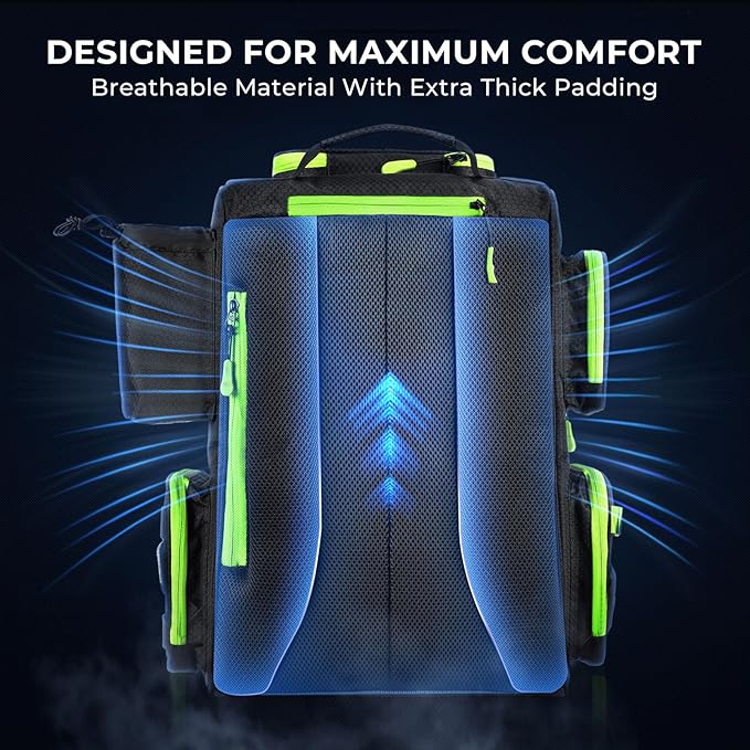 KastKing Bait Boss Fishing Tackle Backpack with Rod Holders-4 Tackle Boxes-Rain Cover,Storage for Fishing Gear