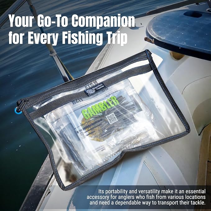Reaction Tackle Storage Bag Tackle Pak – Water-Resistant Plastic Storage for Bait, Tackle, Lures, Soft Plastics, and Fishing Gear
