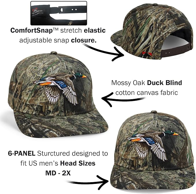 Paramount Outdoors Sporting Hat Collection for Men Hunting and Fishing Caps with ComfortSnap