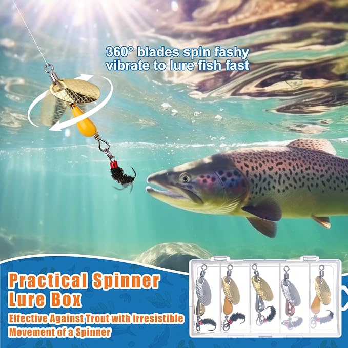 Skylety 10 Pieces Mini Fishing Lures Fishing Hard Baits Hooks Crankbaits Lures Baits Topwater for Freshwater Saltwater Trout Bass Perch with Box
