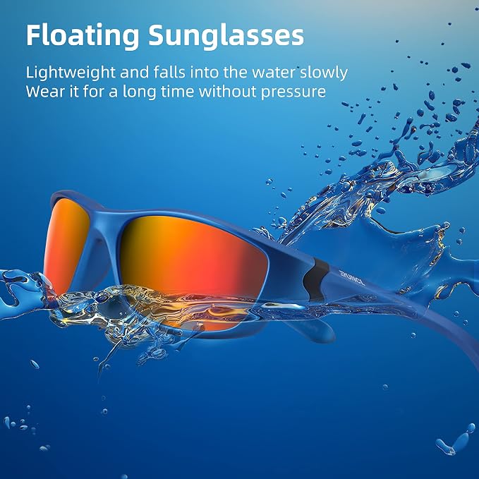 RUNCL Polarized Sports Sunglasses Billy, Fishing Sunglasses UV400 - Ultralight Floating TAC Lens, Anti-seawater Coating
