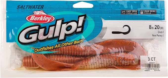 Berkley Gulp! Grub Saltwater Fishing Soft Bait