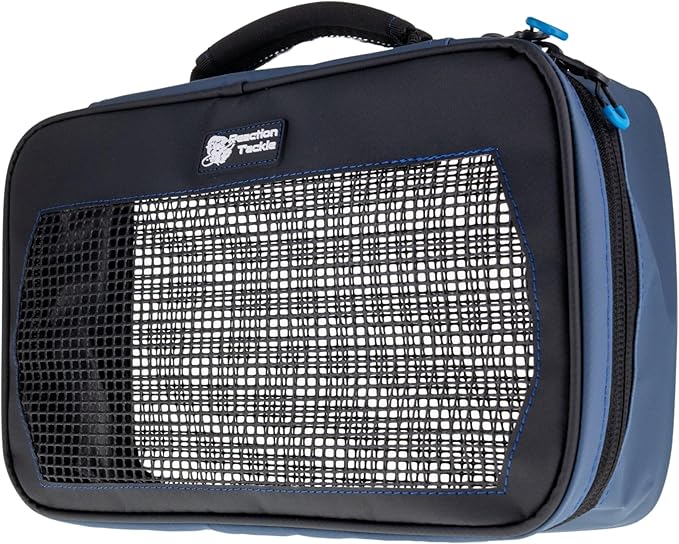 Reaction Tackle Deluxe Bait Binder – Water-Resistant Soft Plastic Bait Storage Bag, Saltwater & Freshwater Fishing Tackle Organizer, Lure Bag for Bass, Kayak, and Boat Fishing