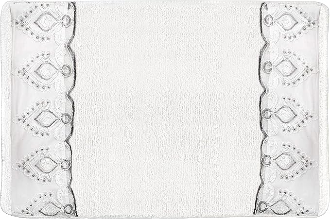 Zahari Home Monaco Modern Bathroom Rug Classic Luxury Bath Rug Contemporary Decor Beautiful Bath Shower Tub Décor Unique Design Stylish Bathroom Rug Shower Mat