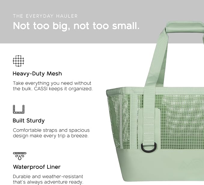 MISSION Boat Gear CASSI Heavy-Duty Outdoor Tote and Waterproof Marine-Grade Mesh Boat Bags