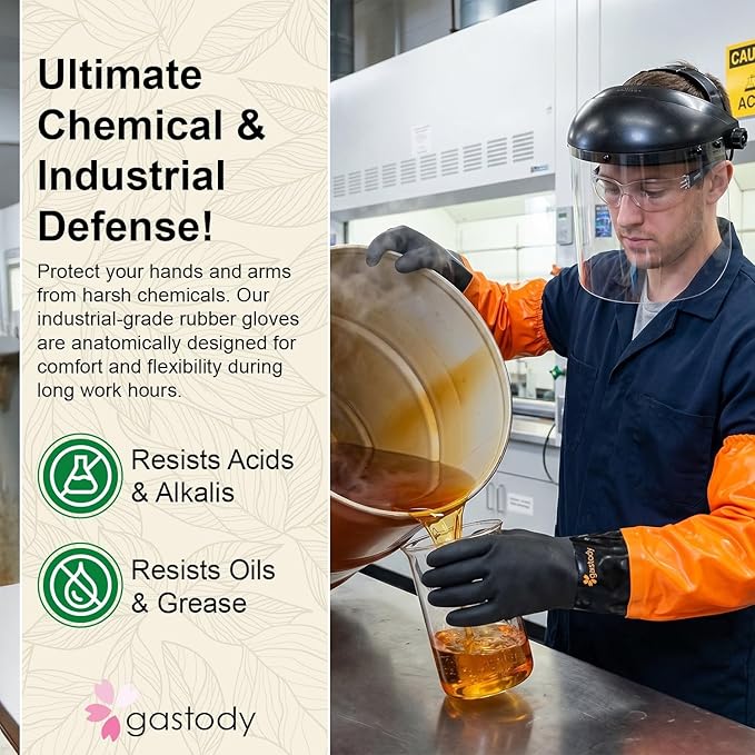 Gastody™ - Chemical Resistant Gloves, Reusable,Heavy Duty Safety Work Gloves,Resist Acid,Oil,Alkali - S-M-L-XL-XXL Size