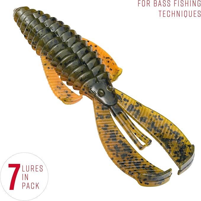 Strike King Rage Bug Fishing Lure, Soft Plastic Grub, Unique Design, Subtle Action