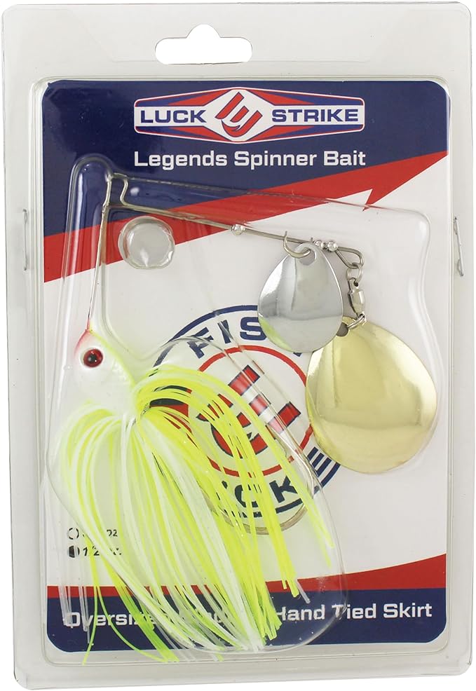 Luck E Strike Jimmy Houston Legends Spinner Bait with Colorado Blades (1/2 Ounce Spinnerbait) 5/0 Hook