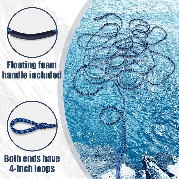 Boat Tow Rope 60ft 3-6K, Floating Ropes for Towable Tubes Accessories