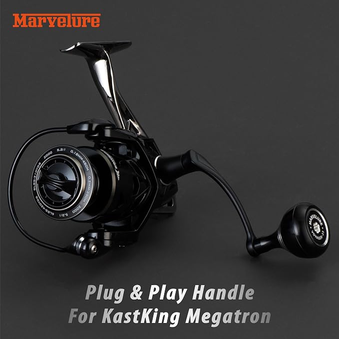 Locked-Type Power Handle (Hexagon Shaft) Compatible for KastKing Megatron 2000-6000 Spinning Fishing Reel