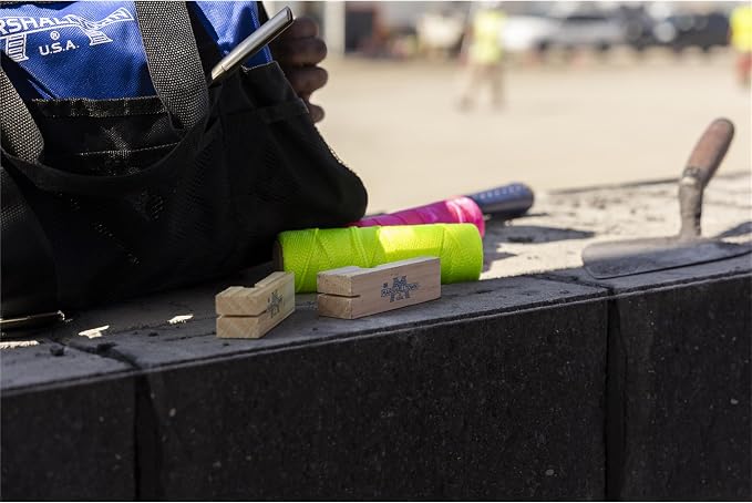 MARSHALLTOWN Masonry Line, Bonded Nylon, Pink & Black, 500 Foot, #18 Line Size, Masons and Archaeology. Assembled in USA, ML615