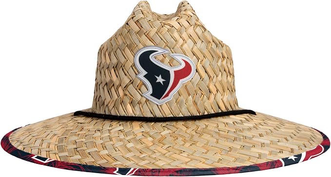 FOCO Men's NCAA College Team Logo Floral Straw Sun Hat