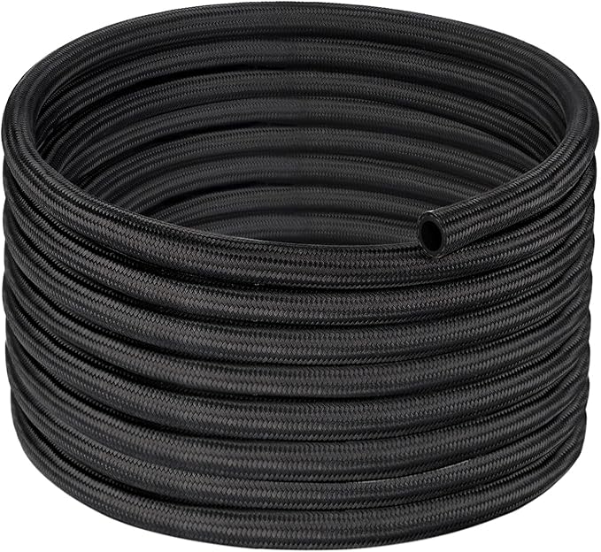 EVIL ENERGY 6AN Fuel Line, AN6 Braided Fuel Hose Nylon CPE 10FT Black