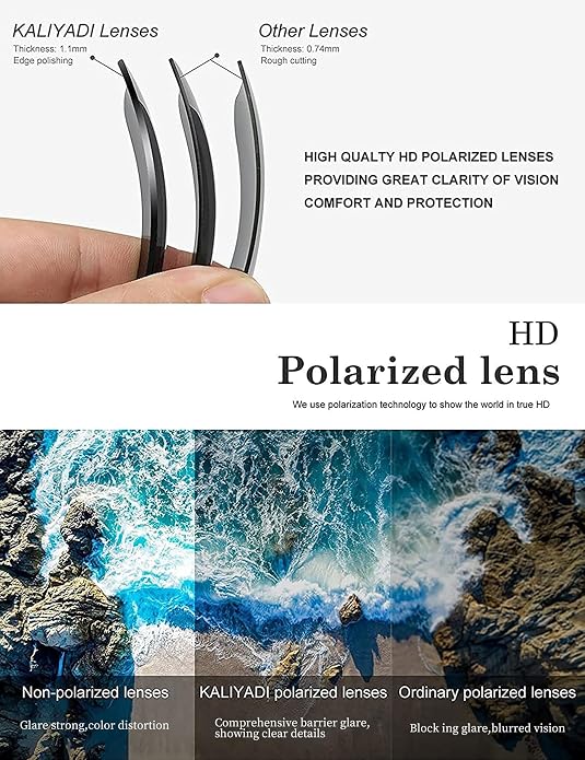 KALIYADI Polarized Sunglasses for Men and Women Matte Finish Sun glasses Color Mirror Lens UV Blocking (3 Pack)