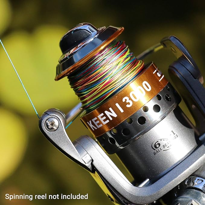 RUNCL 8 Strands Braided Fishing Line - High Visibility Colored Braid Line, Super Strong, Abrasion Resistant, No Stretch, 328yds/546yds/1093yds, 12lb to 100lb for Saltwater or Freshwater Fishing