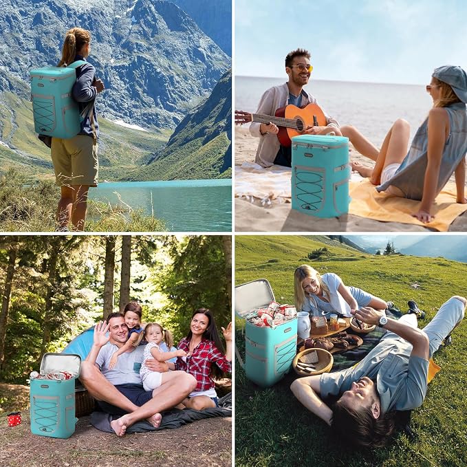 Backpack Cooler Backpack 26 Cans Insulated Leak Proof for Women Men Beach Camping Picnic Fishing Hiking Lunch Backpack Waterproof Cooler