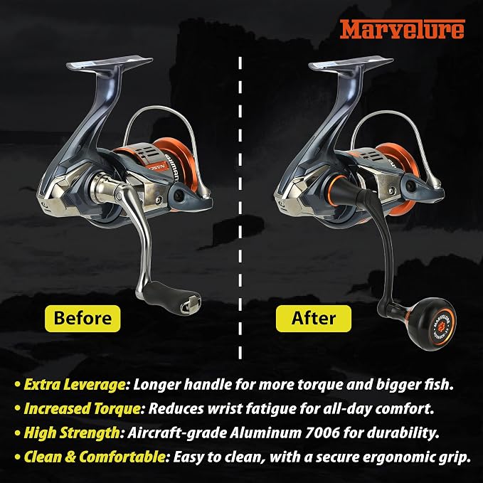 Power Handle Compatible for Shimano Stradic FL FM, Stella, Vanford, Vanquish, Twin Power, Ultegra, Sustain, Nasci FC FD 1000-5000 Spinning Reels