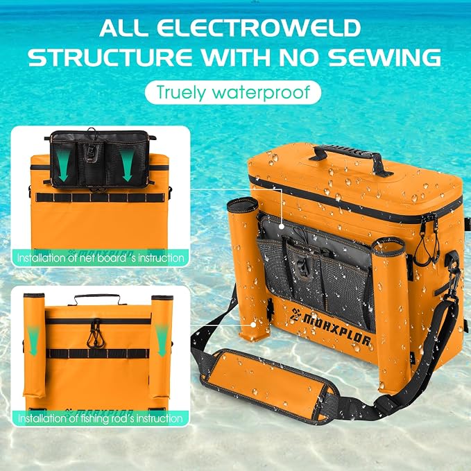 MORXPLOR Kayak Cooler,Waterproof Kayak Seat Back Cooler for Kayaking,Kayak Accessories Cooler Bag,Protable Ice Chest,Beach Cooler,Travel Cooler for Camping or Lunch Bag