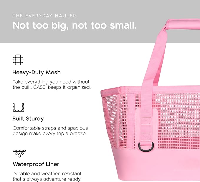 MISSION Boat Gear CASSI Heavy-Duty Outdoor Tote and Waterproof Marine-Grade Mesh Boat Bags