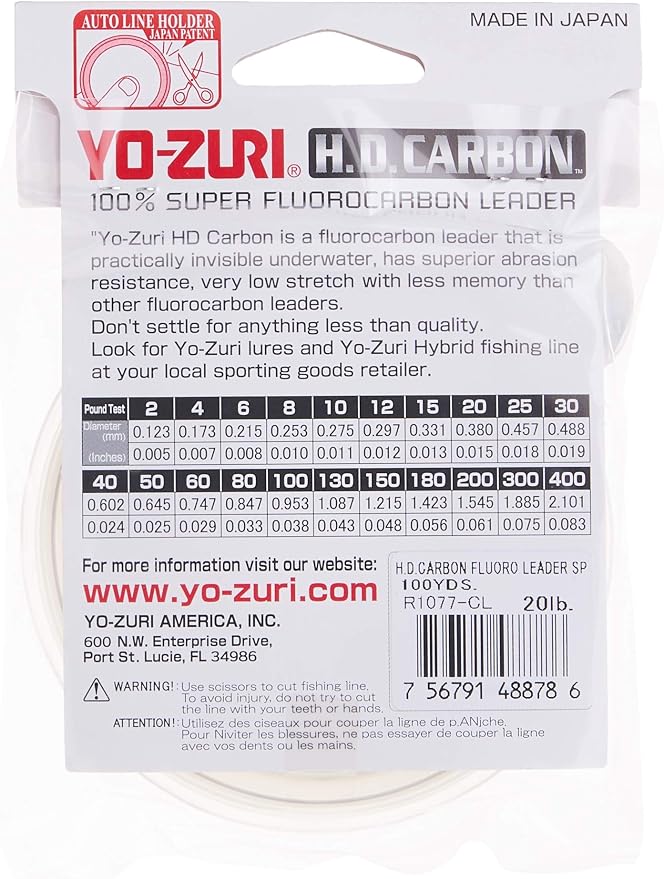 Yo-Zuri H.D. Carbon Fluorocarbon Leader Line
