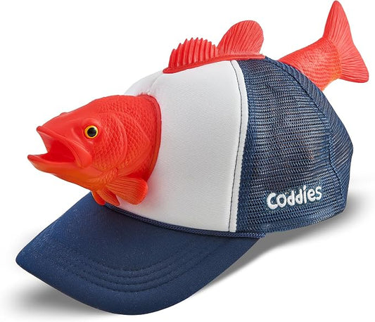 Coddies Bass Fish Hat - Hilarious Novelty Bass Fishing Hat, Perfect Gag Fishing Gift for Anglers, Dads & Fish Enthusiasts