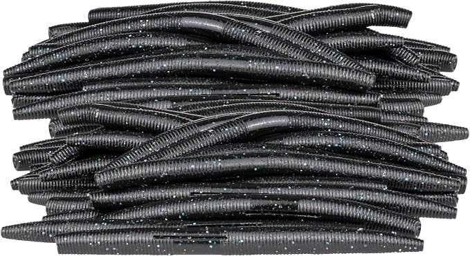 Soft Fishing Worm 100PCS, 3/4/5/6" Mega Value Pack Senko Style Soft Lures for Bass, Plastic Worm Stick Baits, Multicolor, Cost-Effective Fishing Gift