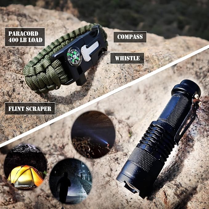 Galaxy 251 Pcs First Aid Kits for Survival Emergency Trauma Military Tactical Medical Hunting Camping Hiking Fishing IFAK EMT Bag (Brown)