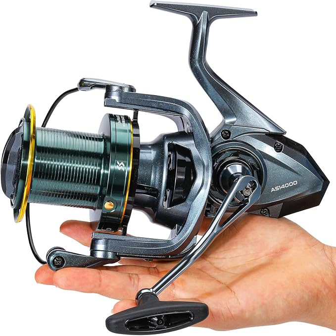 Sougayilang Surf Spinning Reel - Ultra Smooth Drag System for Big Game Saltwater Surf Fishing, Powerful Ideal High-Capacity Reel for Saltwater and Offshore Fishing