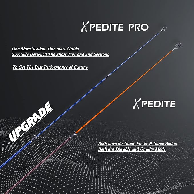 EOW XPEDITE PRO Portable Telescopic Casting and Spinning Fishing Rods, 24T Carbon Blanks & Solid Carbon Tip, Cork Handle, Travel Rod, Short Collapsible Rods