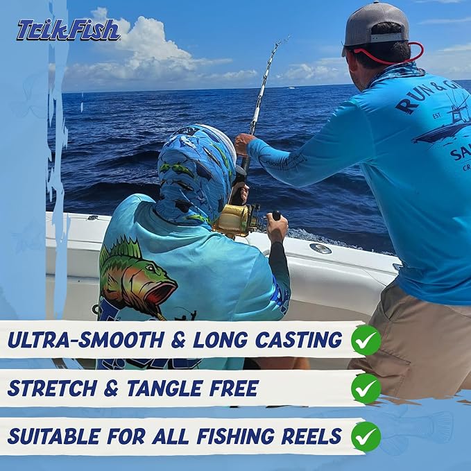 TrikFish Fluorocarbon Fishing Line – Fluoro Fishing Line for Freshwater & Saltwater Fishing – Ultra Strong, Virtually Invisible Underwater, and Smooth Casting – Premium Clear Fishing Line