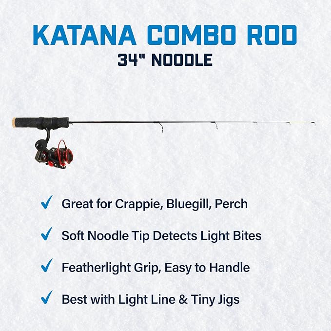 CLAM Katana Ice Fishing Rod and Reel Combo
