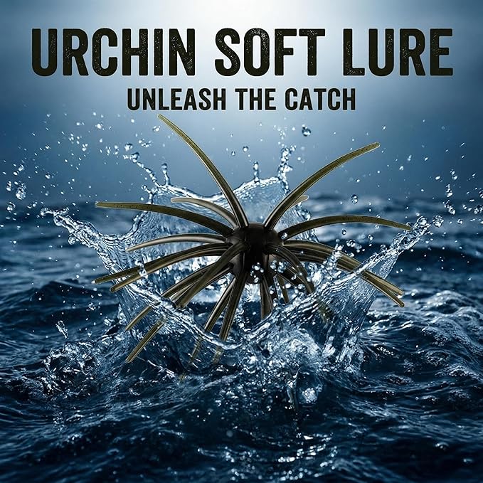 Creature Bait for Bass Fishing – Soft Plastic Fishing Lures, Fuzzy Dice & Sea Urchin Style Finesse Bait for Freshwater, Trout & Crappie with Tackle Box