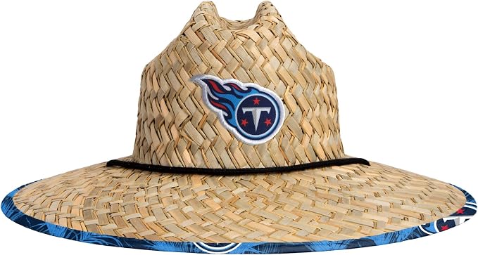 FOCO Men's NCAA College Team Logo Floral Straw Sun Hat