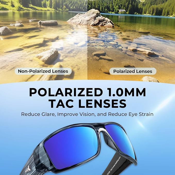 KastKing Iditarod Polarized Sport Sunglasses,PuriVex Protective Lens Coating Fishing Sunglasses For Driving Cycling Running