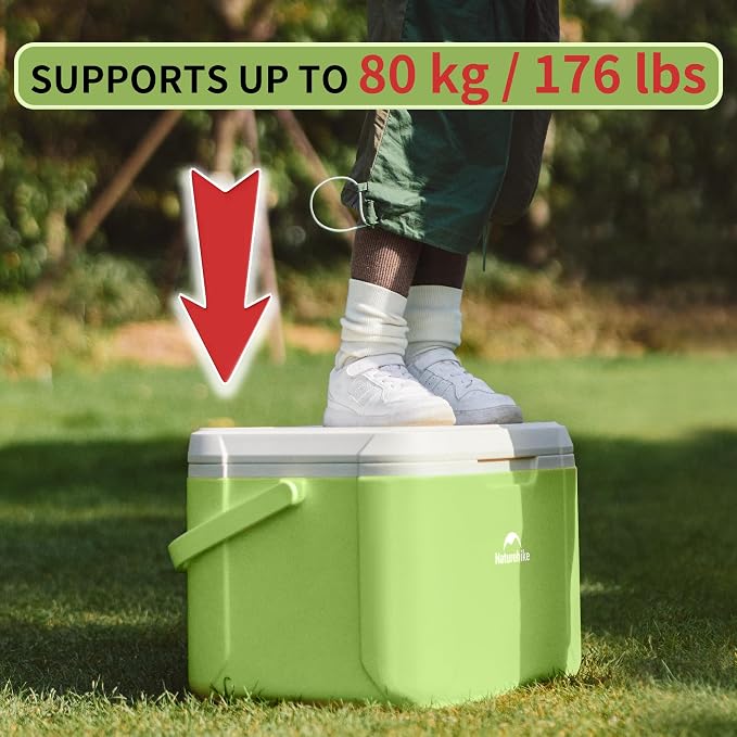 Naturehike 5.3/15/19 QT Hard Cooler, Insulated Ice Chest Box, Portable Ice Retention Cooler for Beach Camping Picnic Fishing Barbecue