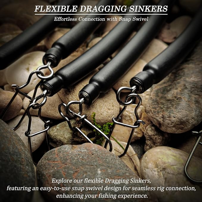 Dragging Weights for Catfish, No Snag Sinker Drag Drift Fishing Weight for Bottom Bouncing, Trolling, Drifting, Snagless Catfishing Sinker Tackle Gear and Equipment