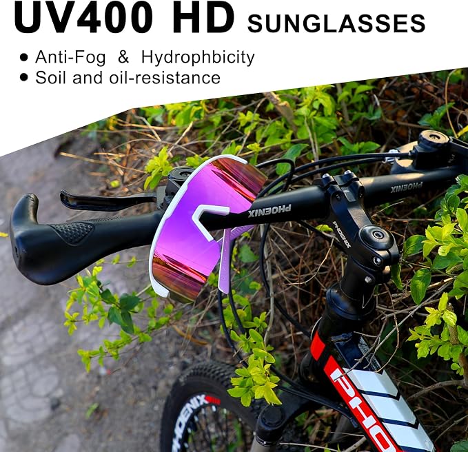 BangLong Lightweight Polarized Sports Sunglasses for Men Women, UV400 Protection Wrap-Around Sunglasses for Running Cycling