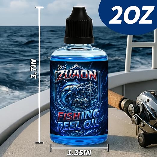 2oz Fishing Reel Oil Lubricant for Saltwater Fishing Reels, Reel Bearings, Gears, Freshwater Saltwater Reel Lubrican