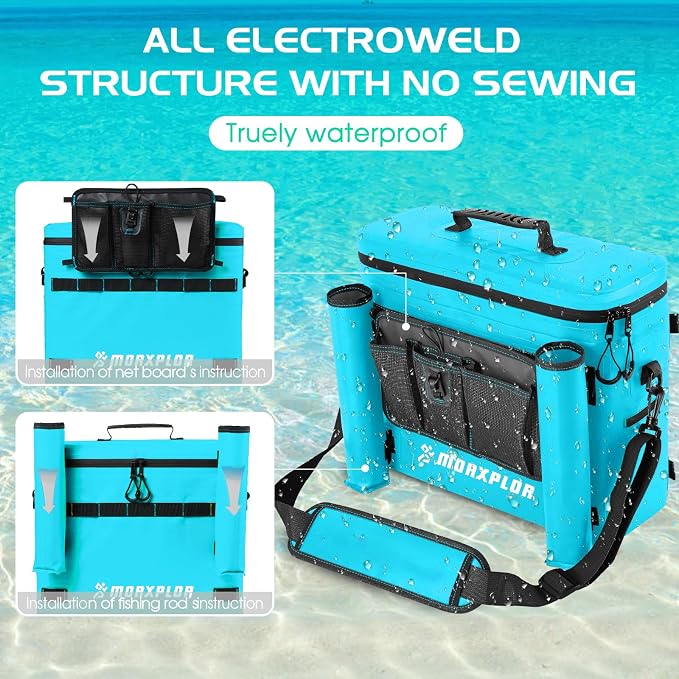 MORXPLOR Kayak Cooler,Waterproof Kayak Seat Back Cooler for Kayaking,Kayak Accessories Cooler Bag,Protable Ice Chest,Beach Cooler,Travel Cooler for Camping or Lunch Bag