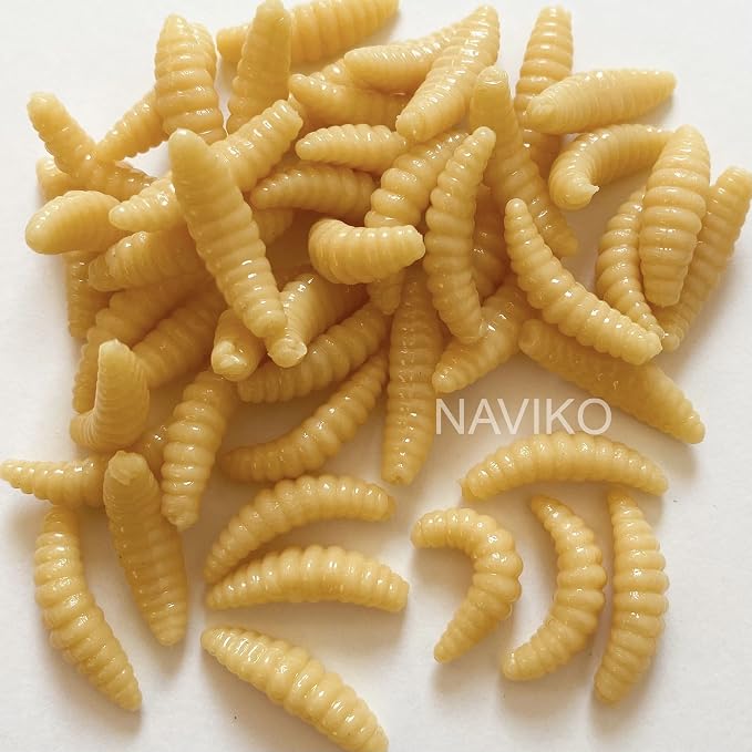 Fake Maggots Realistic Soft Fishing Lures - Worms & Bugs That Look Real 50pcs