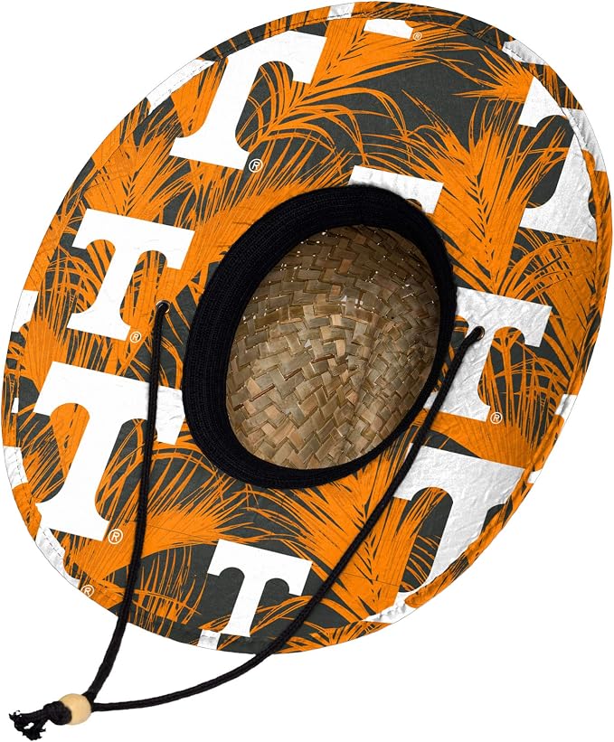 FOCO Men's NCAA College Team Logo Floral Straw Sun Hat