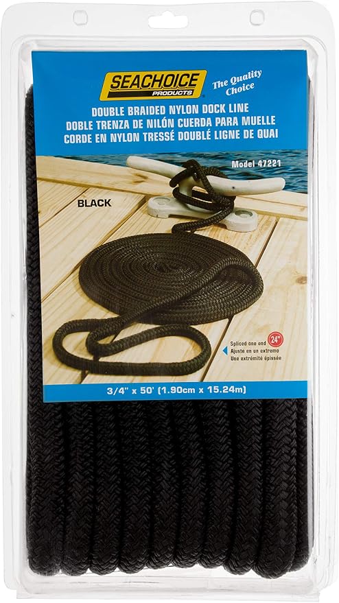 Seachoice Double-Braid Nylon Dock Line