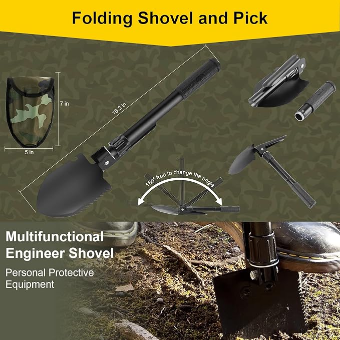 Survival First Aid Kit, 248PCS Survival Tools Camping Essentials Tactical Gear Emergency Trauma Medical Supplies Packed in a MOLLE Pouch, Saber Card,Cool for Men Camping Hiking Outdoor Activities
