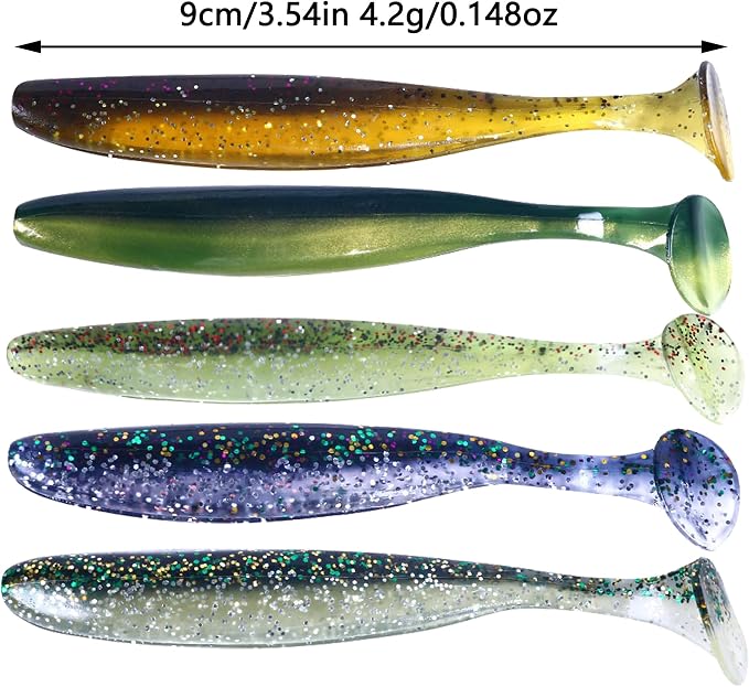 Paddle Tail Swimbaits,Soft Plastic Fishing Lures Swim Baits for Bass Fishing,30/50pcs with Box,Soft Plastic Swimbaits for Bass Trout Crappie Lures Kit for Saltwater Freshwater