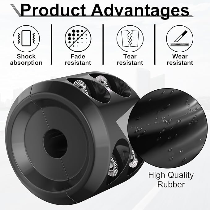 BFXM Winch Stopper for Cable, Rubber Winch Cable Stopper with Allen Wrench to Protect Winch Rope from Wear and Tear, Winch Accessories for ATV, UTV, Truck (Black)